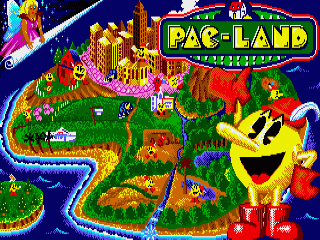 Pac-Land title screen for Amiga